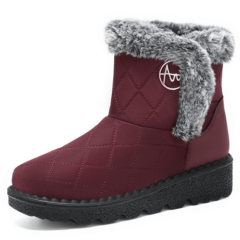 Fashion Women's Winter Boots Fashion Midsole Paired with Soft Thick Warm and Comfortable Cotton Middle Cylinder Women's Boot