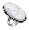 Howlite Gemstone Ethnic Handmade Antique Design Ring US Size-7 Z 228