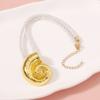 Popular Golden Conch Temperament Trendy Fashion Versatile Light Luxury Necklace Collarbone Chain Women