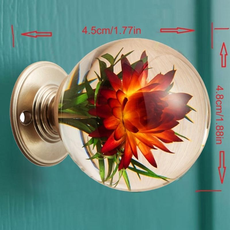 Door Pulls Unique Resin Wardrobe Knob Cupboard Handle Modern Furniture Handle Crystal Ball Shape Cabinet Door Handle
