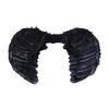 Women Kids Black Queen Demon Long Ox Horns Headwear Cosplay Evil Witch Headpiece Halloween Carnival Party Costume Hair Hoop Prop