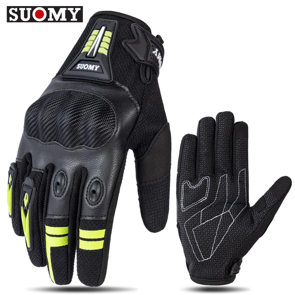 Summer Leather Motorcycle Riding Gloves Touch Screen Motorbike Gloves Anti-collision Motocross Racing Cycling Hand Gloves