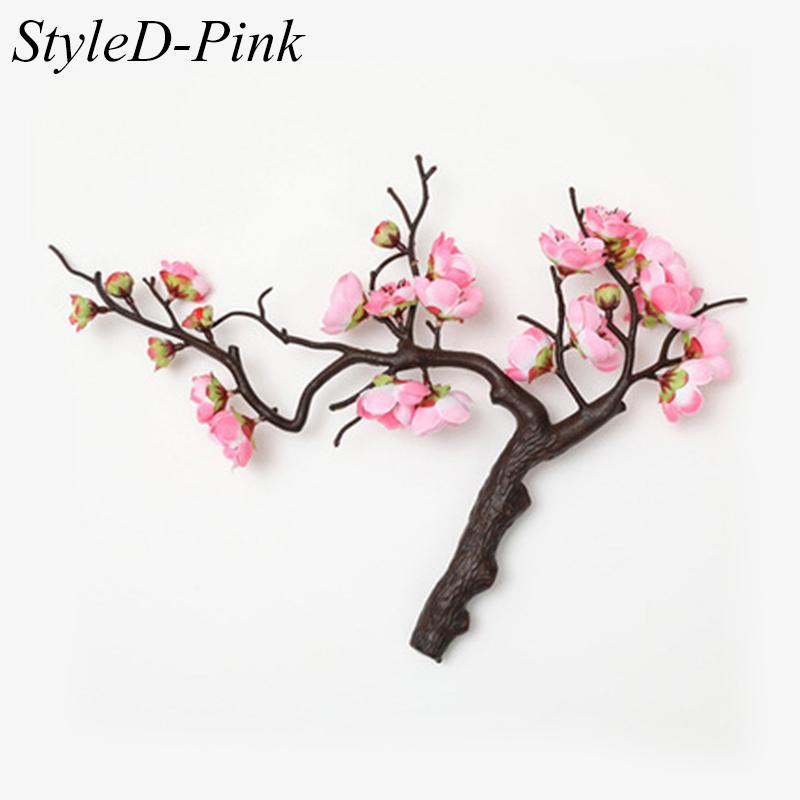 Artificial Flower Cherry Red Artificial Plant Plum Blossom Silk Flower Small Winter Plum
