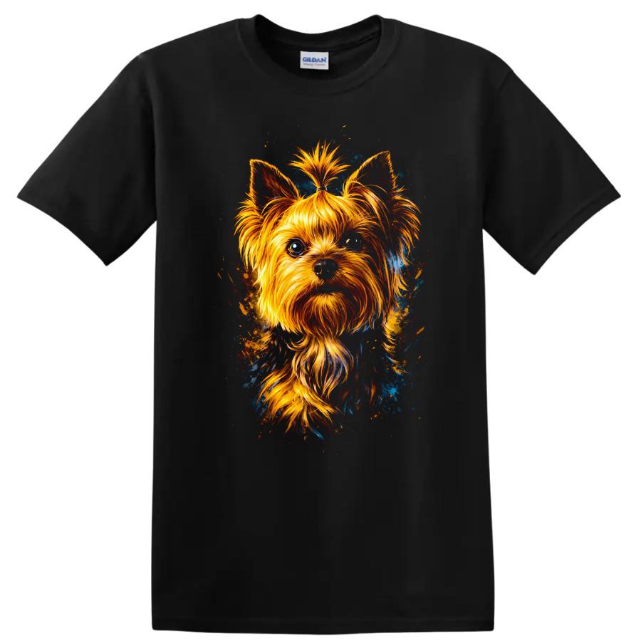 Yorkshire Terrier Dog Portrait T Shirt Cute Animal Lover Tee Design
