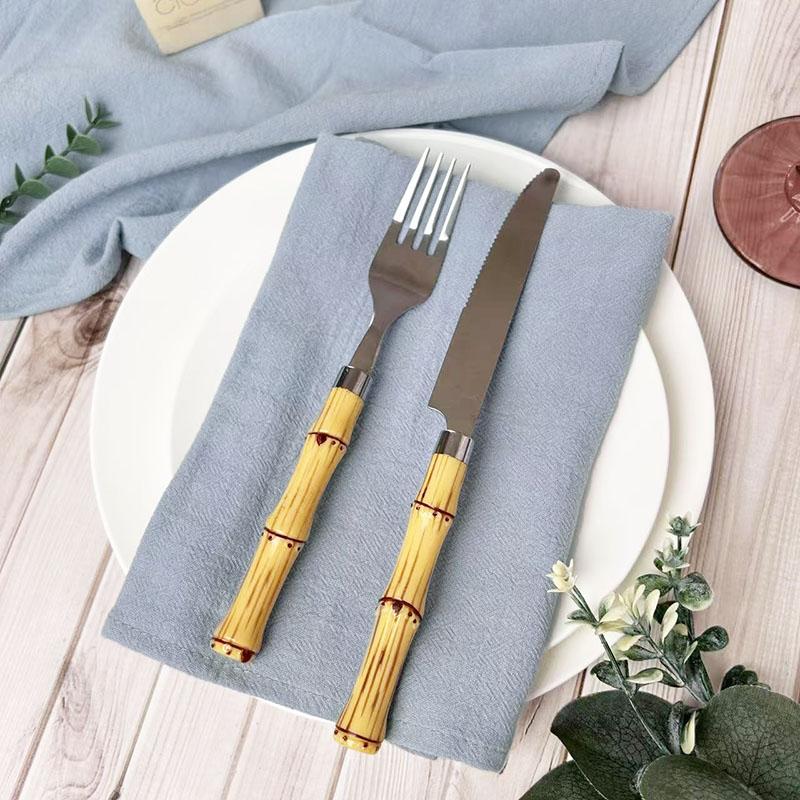 50Pcs 40X40CM 100% Cotton Cloth Napkins Napkin Reusable Weddings Party Baby shower Christmas Table Decoration Retro napkins