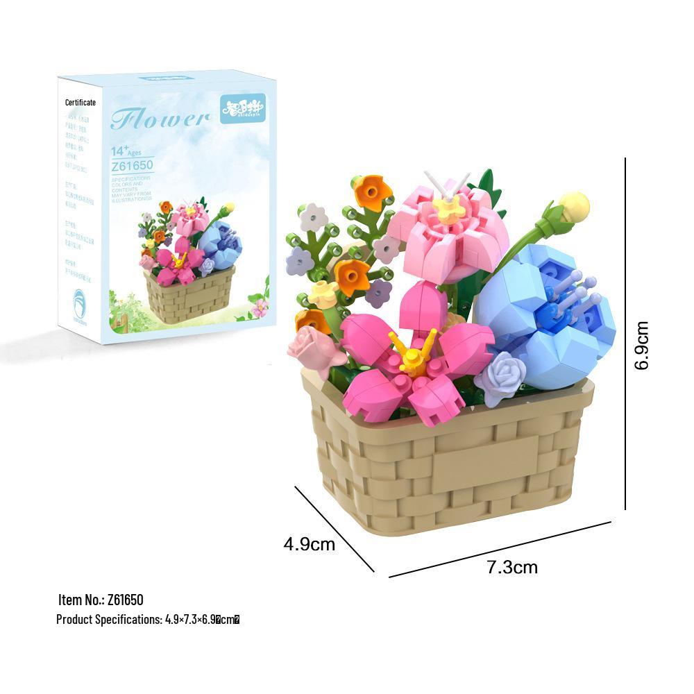 Romantic Eternal Flower Building Blocks - Creative Educational Toy & Desktop Ornament