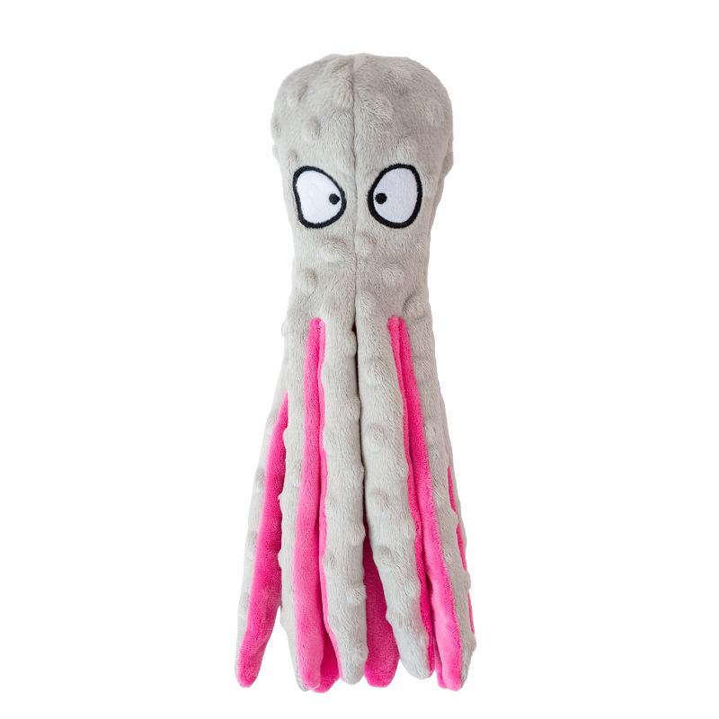 Plush Voice Octopus Dog Toy Bite Resistant Interactive Puzzle Chew Toy Teeth Cleaning Pet Supplies For Dogs