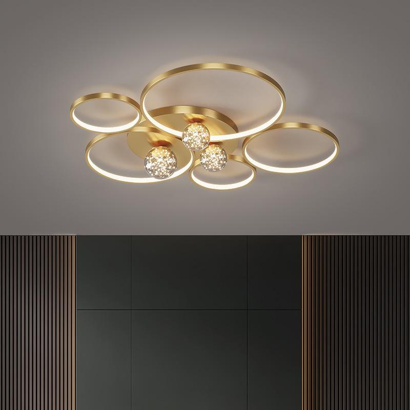 Rings Gypsophila Chandelier Lights for Living Room Bedroom Study Home Modern Ceiling Lighting Indoor Lamps
