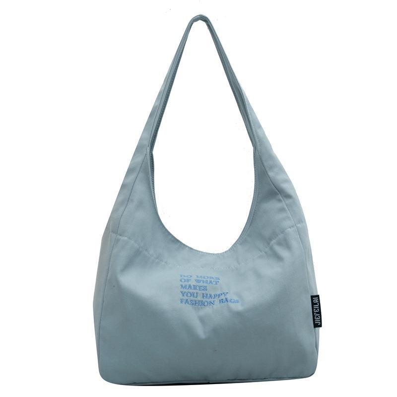 College Students Commute To Class Cloth Bag Women's New Large-capacity Shoulder Bag Underarm Tote Bag Simple and Versatile Canvas Bag