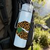 1PC Leopard Print Lips Art Print 750ml Color Plastic Sports Water Bottle Leakproof Flip Straw Lid Suitable for Sports Office Home Use