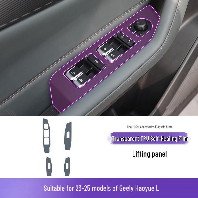 Custom Paint Protection Film for Geely Haoyue L: Interior Console & Gear Shift Sticker