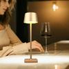 Rechargeable led Cordless Table lamp,Aluminum, dimmable, Suitable for Indoor and Outdoor Lighting Gold