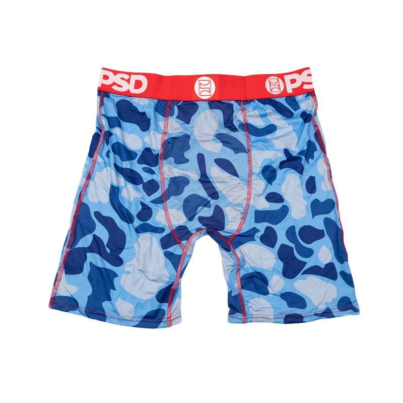PSD Boxer Briefs Estampados Cómodos de Secado Rápido para Hombre de Línea Larga de Tiro Medio