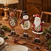 Vintage Style Xmas Party Decor Christmas Table Decoration Wooden Snowman Santa Claus Reindeer Sign Standing Tiered Tray Seasonal Displays