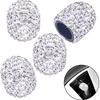 Crystal Car Tire Valve Caps Diamond Shining Dust-proof Wheel Valve Cover Vehicle Bling Car Charms Decor Auto 4PCS
