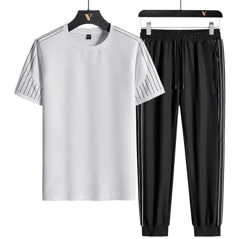 Herren Freizeit Sportanzug, Cool und Stilvoll, Kombiniert mit einem zweiteiligen Herren Kurzarmshirt
