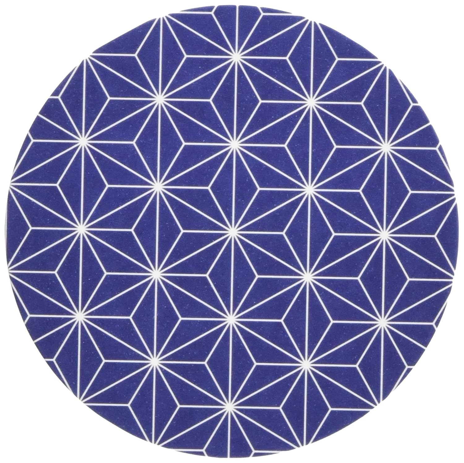 Suntory Marketing Wagara Coaster Round Type Asanoha (Blue) 100 Pieces 117-177