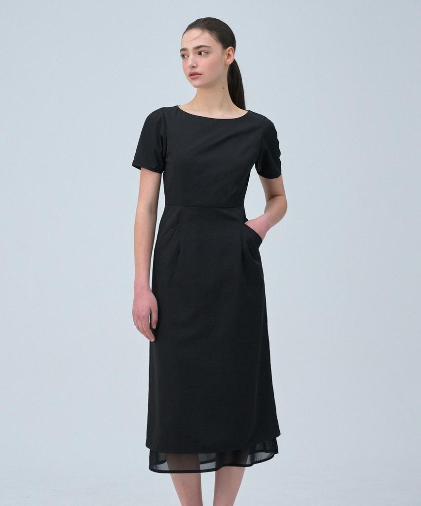 Micene Bonita Chiffon Layered Long Dress
