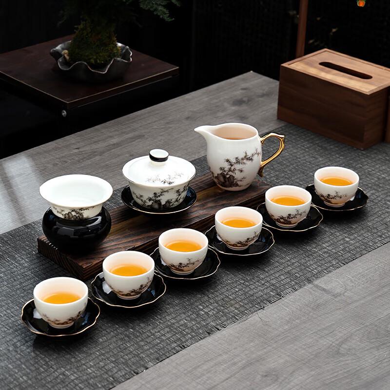 Tang Hui Bamboo Shadow Ceramic Tea Set