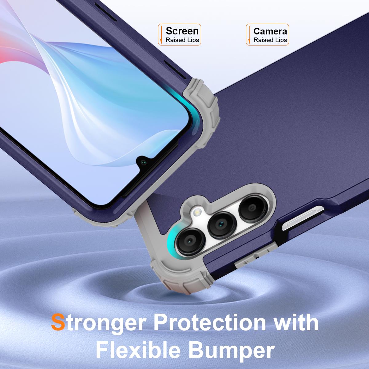 

L-Style For Samsung Galaxy A16 5G/A16 4G Case Shockproof PC+TPU Phone Back Cover Purple