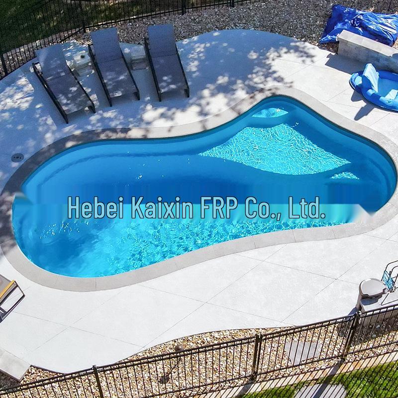 Fiberglass Outdoor Swimming Pool & Hot Tub for Home or Villa