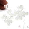 50PCS Plastic Fishing Cross Beads Lightweight Fishing Rig Beads Double Pearl Beads  Outdoor Fishing