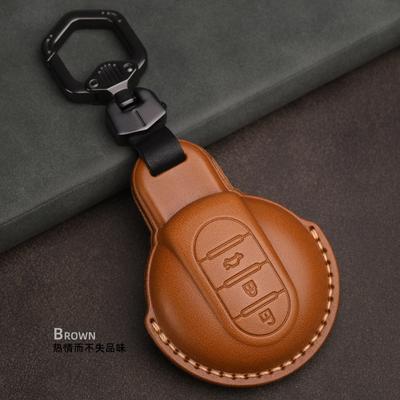 For BMW Mini COOPERS ONE JCW F56 F55 F54 F57 F60 R55 R56 R57 R58 R59 R60 S Auto Accessories Leather Car Key Case Cover