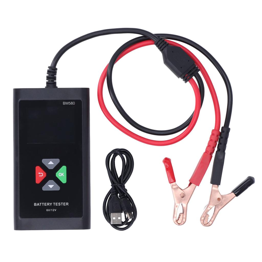 Battery Tester Portable 6V 12V Industrial Automobile Battery Analyzer with 2.4in TFT Color Screen