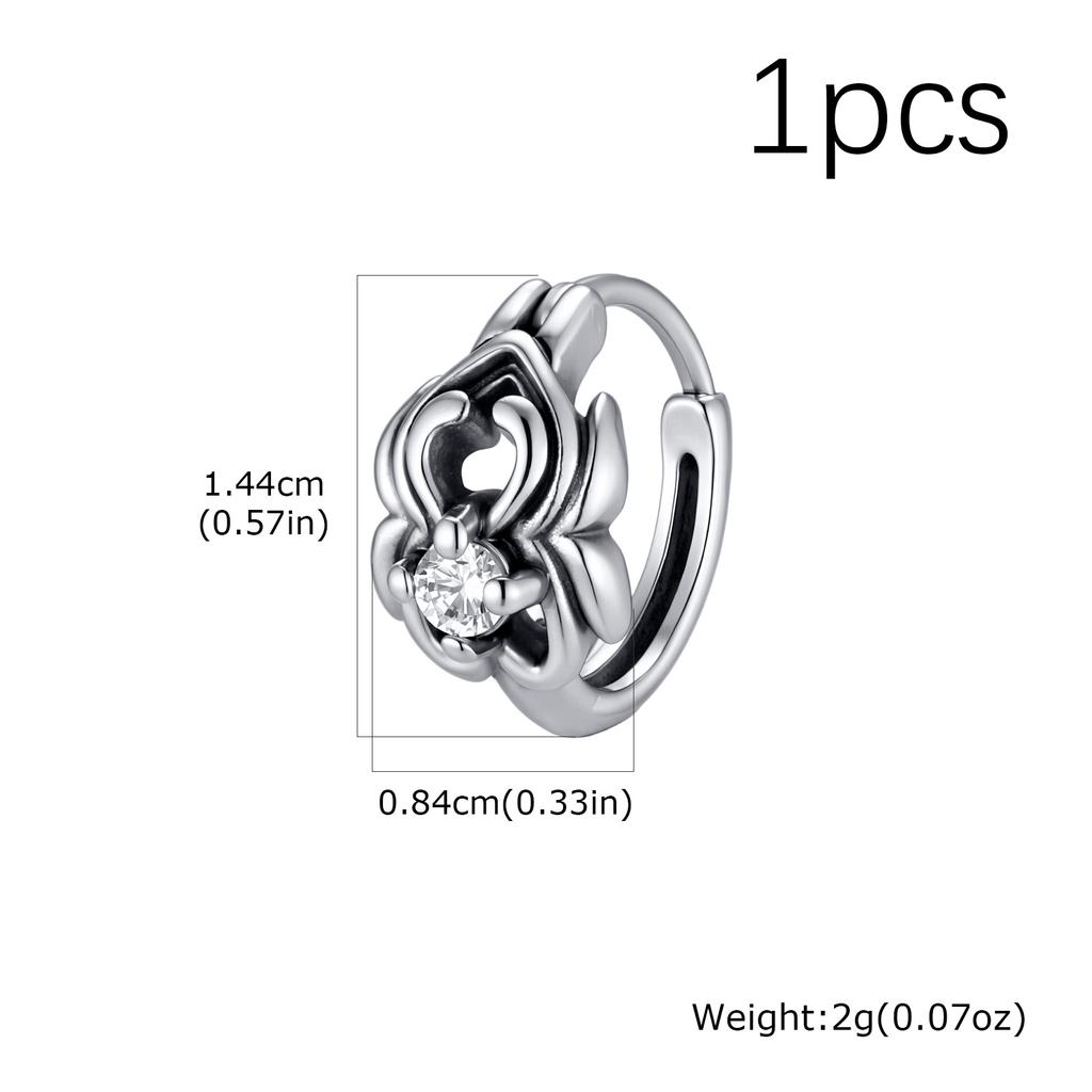 Gothic Huggies Hoop Earrings for Men Women,Anti Allergy Stainless Steel Round Huggies,Punk Jewelry Gift