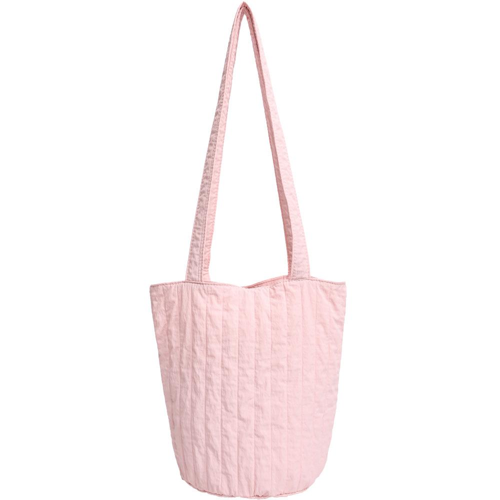

Guangzhou bag Korean version bucket bag ruffled bag ins Korean canvas shoulder bag women s underarm bag bag 2025 new model рожевий