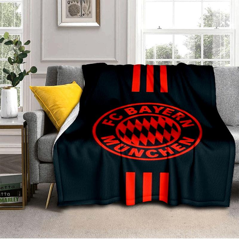 Munich FC Artwork Printed Throws Blanket Soft Flannel Blankets for Couch Bed Gifts for Men Women Picnic Blanket Christmas Gifts