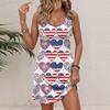 Women's Casual Sundress With Pockets Summer Boho Beach Dress T-Shirts Dress O Neck Loose Tank Dresses