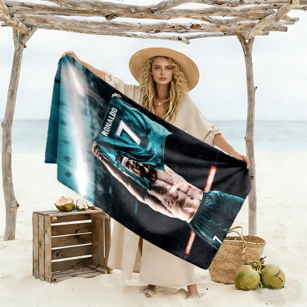 Rise Juventus Beach Towel Quick-Dry Soft Microfiber Comfortable Lightweight Portable for Swimming,Beach,Camping, Travel, Beach Accessories,Gym