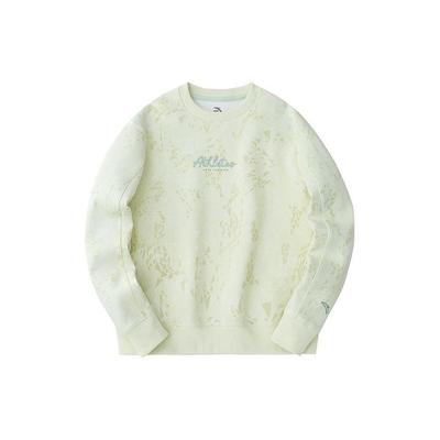 All Over Print Letter Crew Neck Versatile Sports Casual Sweatshirt Women Sweatshirt Fairy-Green 162417715-3