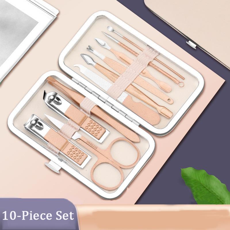 Rose-Gold 23-Piece Set Stainless Steel Nail Clipper Manicure Dead Skin Clipper Set