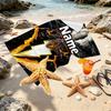 Custom Name Personalized Superhero movies Print Beach Towel, for Trip Camping Beach Party Home Decor, Birthday Gift for Family & Friends