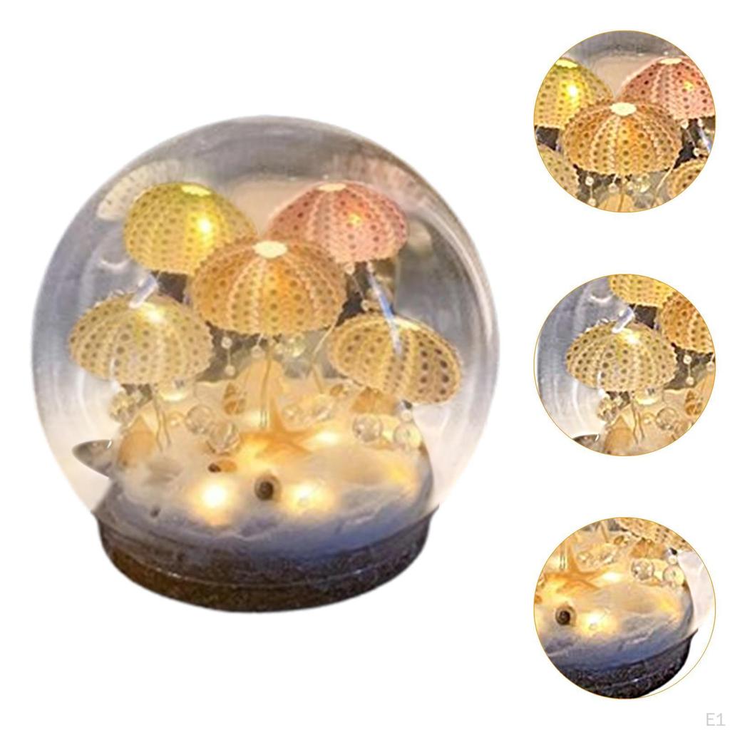 Night Light Bedside Lamp Home Decor Decorative Ornament Jellyfish Desk for Living Room