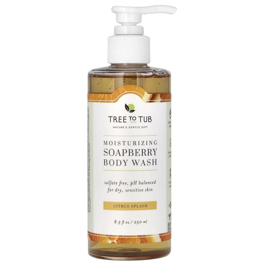 Tree To Tub, Feuchtigkeitsspendendes Seifenbeeren-Duschgel, Zitrus-Splash, 8,5 fl oz (250 ml)