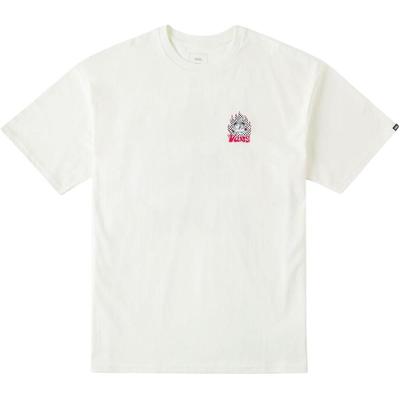 Vans Drukowany T-shirt Unisex z Okrągłym Dekoltem i Krótkim Rękawem Off-White VN000GSUFS8