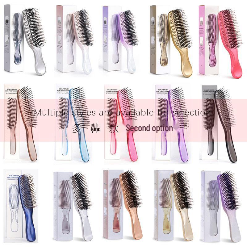 Zeus Electroplated Dual-Use Hair Styling Comb: High-End Straightening & Volumizing Tool