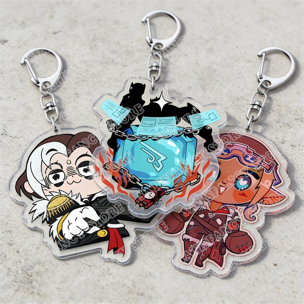 Hot Game Keychains for Accessories Bag FFXIV Samurai Red Black Mage Summoner Gunbreaker Dancer Keyrings Machinist Fans Gifts