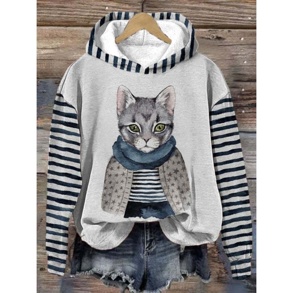 Fat Cat Dog Hoodies Animal 3D Print Women Men Casual Hooded Sweatshirts Streetwear Oversized Pullover Hoodie Top Female Clothing
