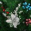 Multi-Color Christmas Flower Ornament with Fruit Skewer for Tree Decoration