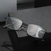 Luxury Metal Frame Multifocal Photochromic Reading Glasses Unisex  Anti-Blue Light Progressive Glasses of View Far and Close+4.0