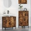 Bathroom Furniture Set with Drawers 2 pcs Smoked Oak