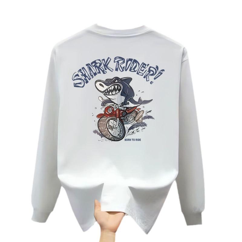 Trendy Brand American Long-Sleeved T-Shirt Pure Cotton Men'S Bottoming Shirt Trendy Autumn And Winter Sweater Men'S And Women'S Crew Neck Top