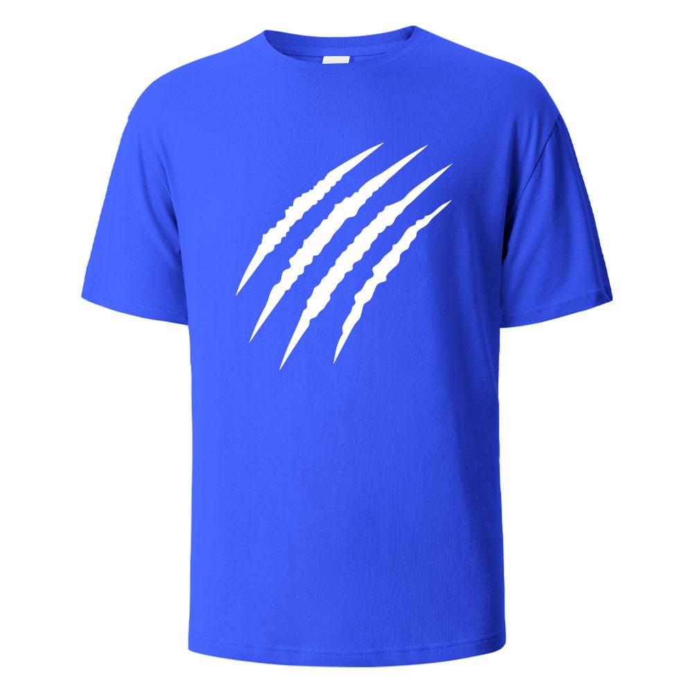 Claw Marks Simplicity Graphic TShirts Summer Breathable Comfortable Pure Cotton Tops For Men Women Oneck Oversize Men Clothing