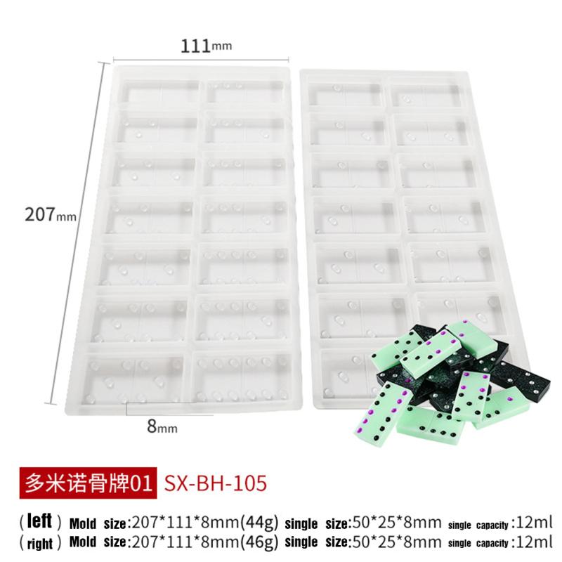 Domino Silicone Molds Jewelry Accessories Cabochons Board Charms DIY Fondant Cake Decor
