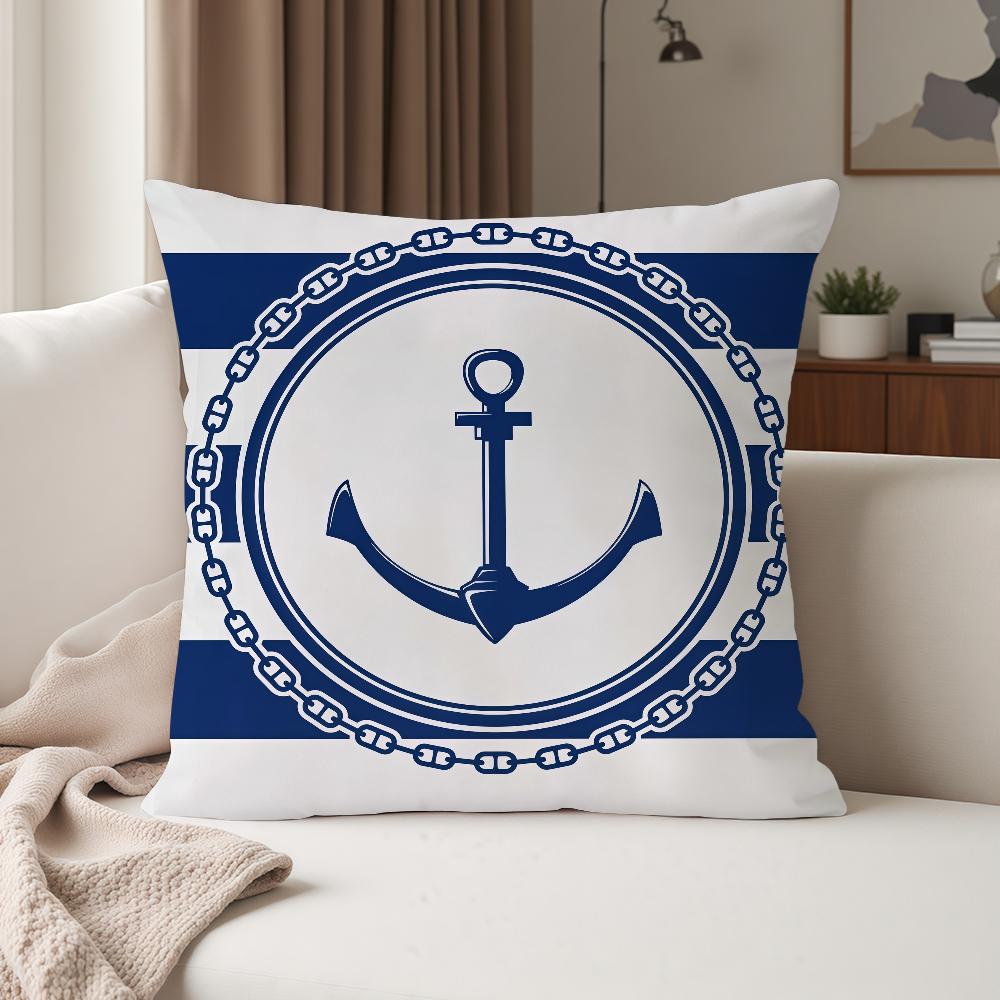 Navigational Anchors Pillow Case Suitable For Bedrooms Living Rooms Cars Home Decoration
