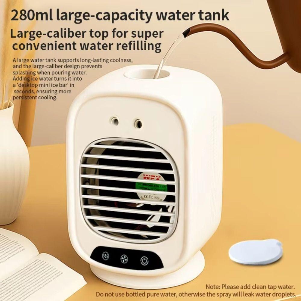 3-Gear Regulating Portable Air Conditioner USB Charging USB Air Cooler Electric Fan Dormitory Use